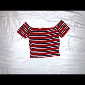 Shein Striped Crop top- Size S